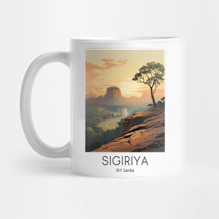 A Vintage Travel Illustration of Sigiriya - Sri Lanka Mug